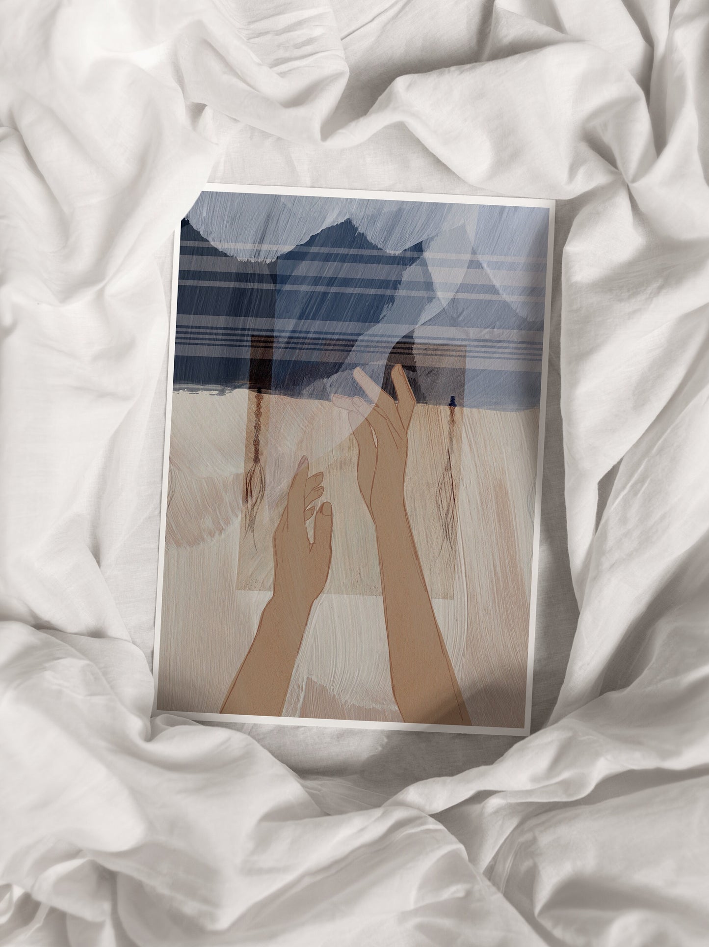 Jesus Heals Woman with an Issue of Blood | Bible Miracles Wall Art Print | Modern Jesus Art | Jesus Miracles Art | Minimalistic Jesus Art