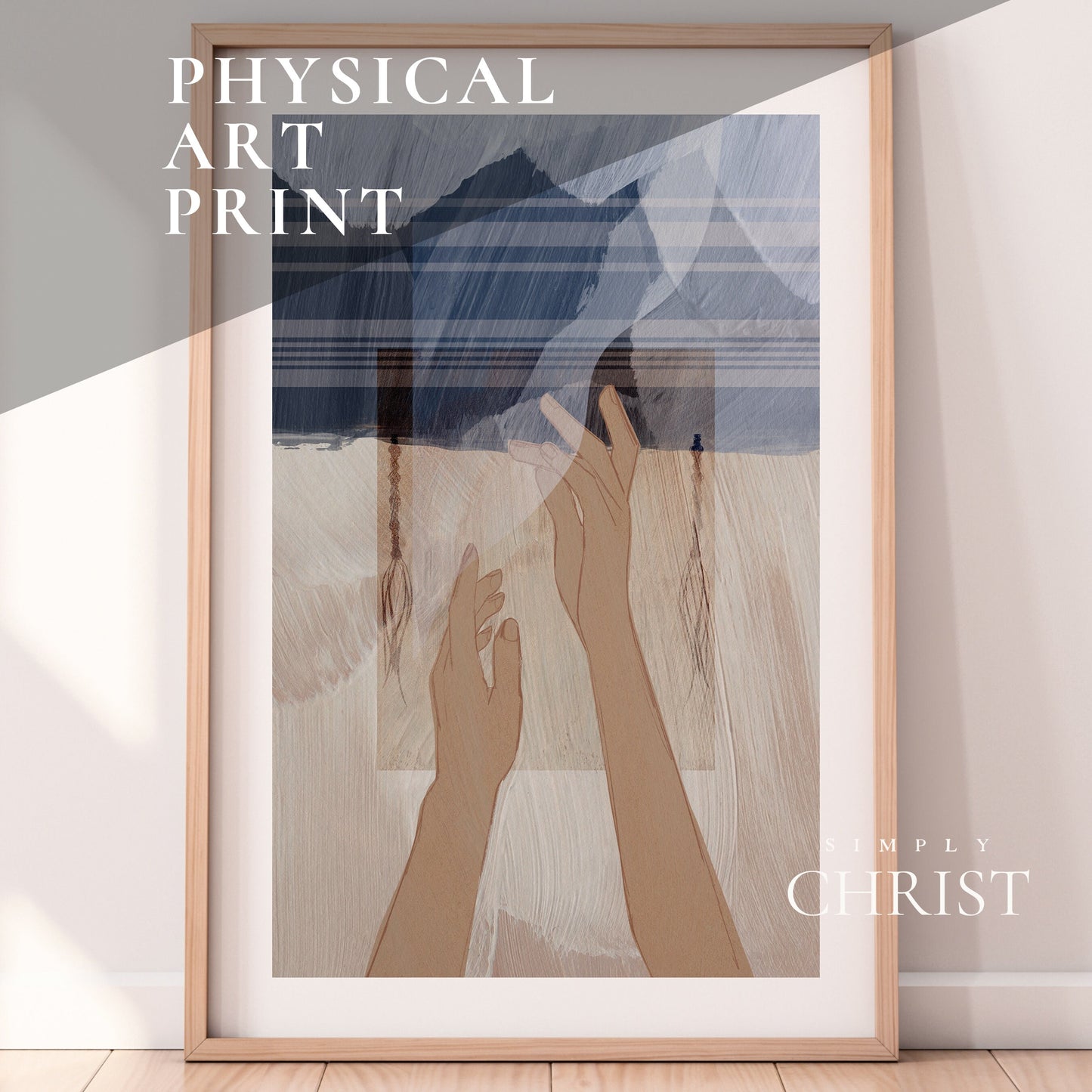 Jesus Heals Woman with an Issue of Blood | Bible Miracles Wall Art Print | Modern Jesus Art | Jesus Miracles Art | Minimalistic Jesus Art