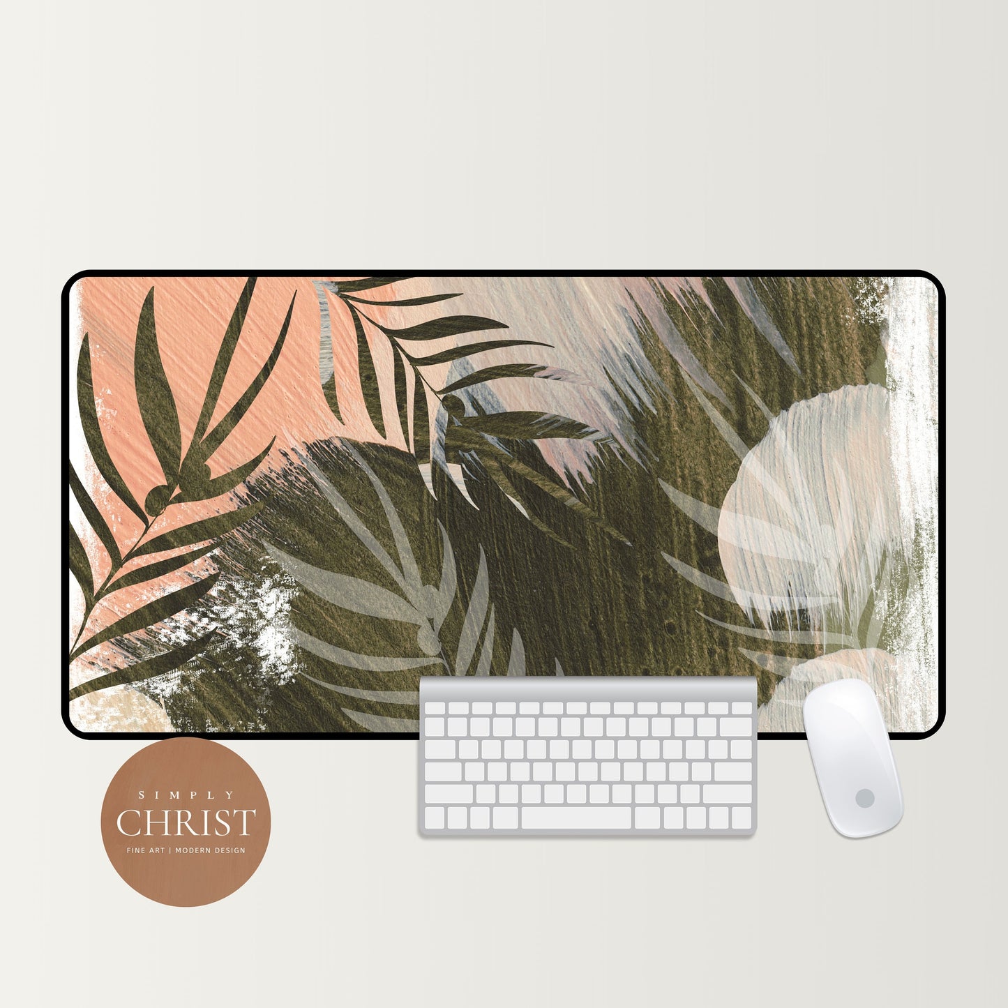 Olive Leaf Desk mat, Desk mat aesthetic, Cute desk mat, Desk mat cute, Green desk mat, xl mouse pad, cottagecore desk mat, Boho Desk Mat