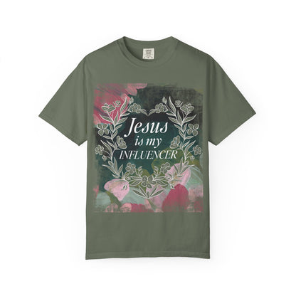 Jesus Is My Influencer Floral T-Shirt