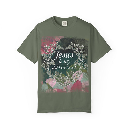 Jesus Is My Influencer Floral T-Shirt