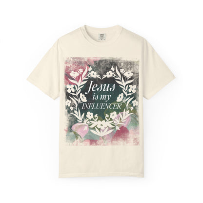 Jesus Is My Influencer Floral T-Shirt