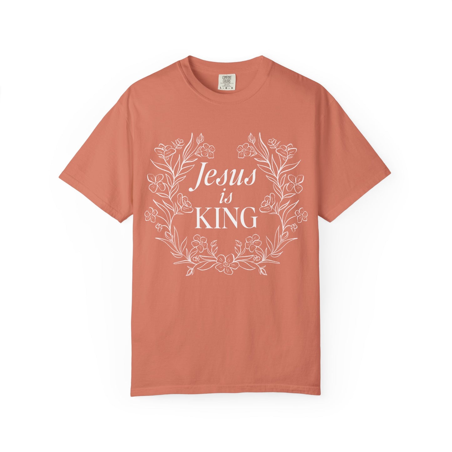 Jesus is King Floral  T-shirt