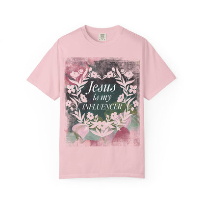 Jesus Is My Influencer Floral T-Shirt