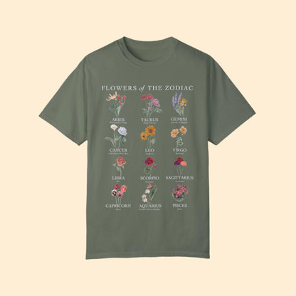 Astrology Flower Garden T-shirt