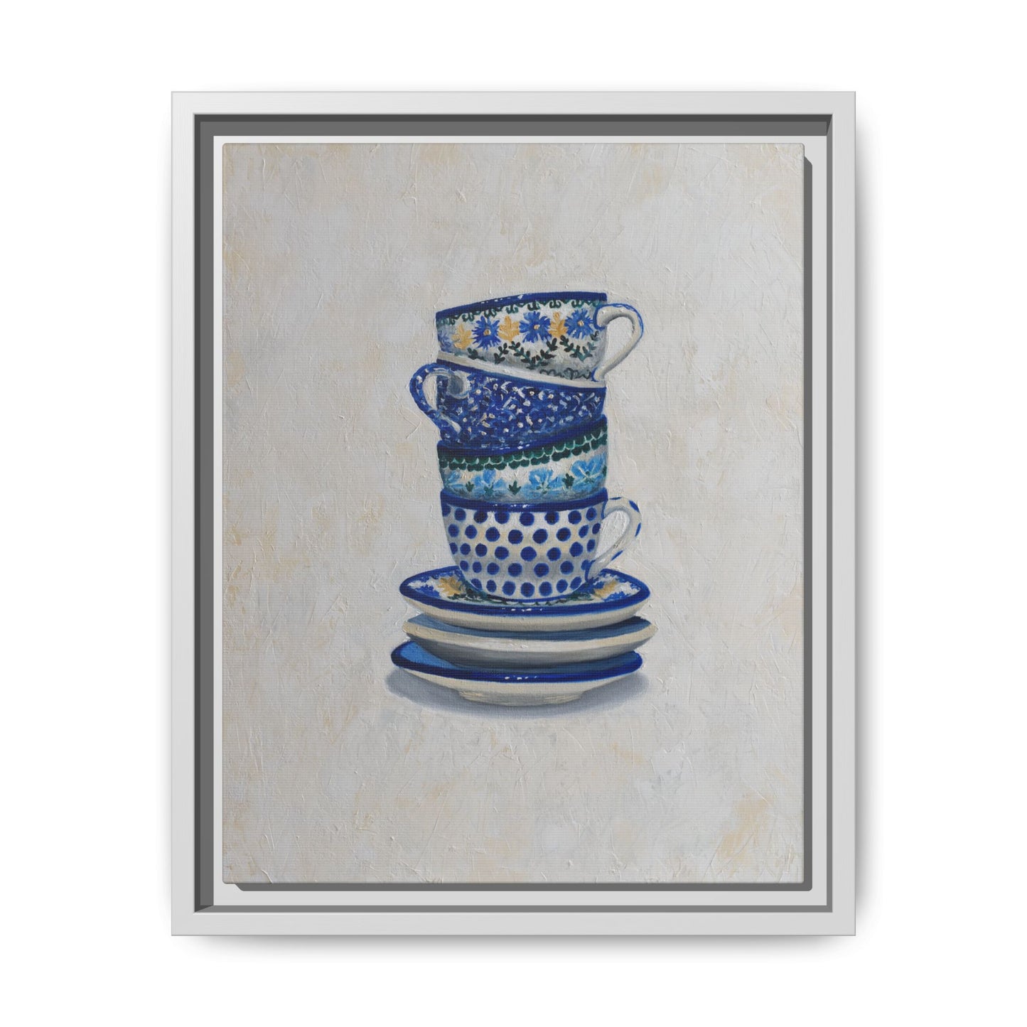 Polish Teacups on Canvas | Framed