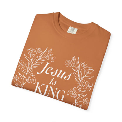 Jesus is King Floral  T-shirt