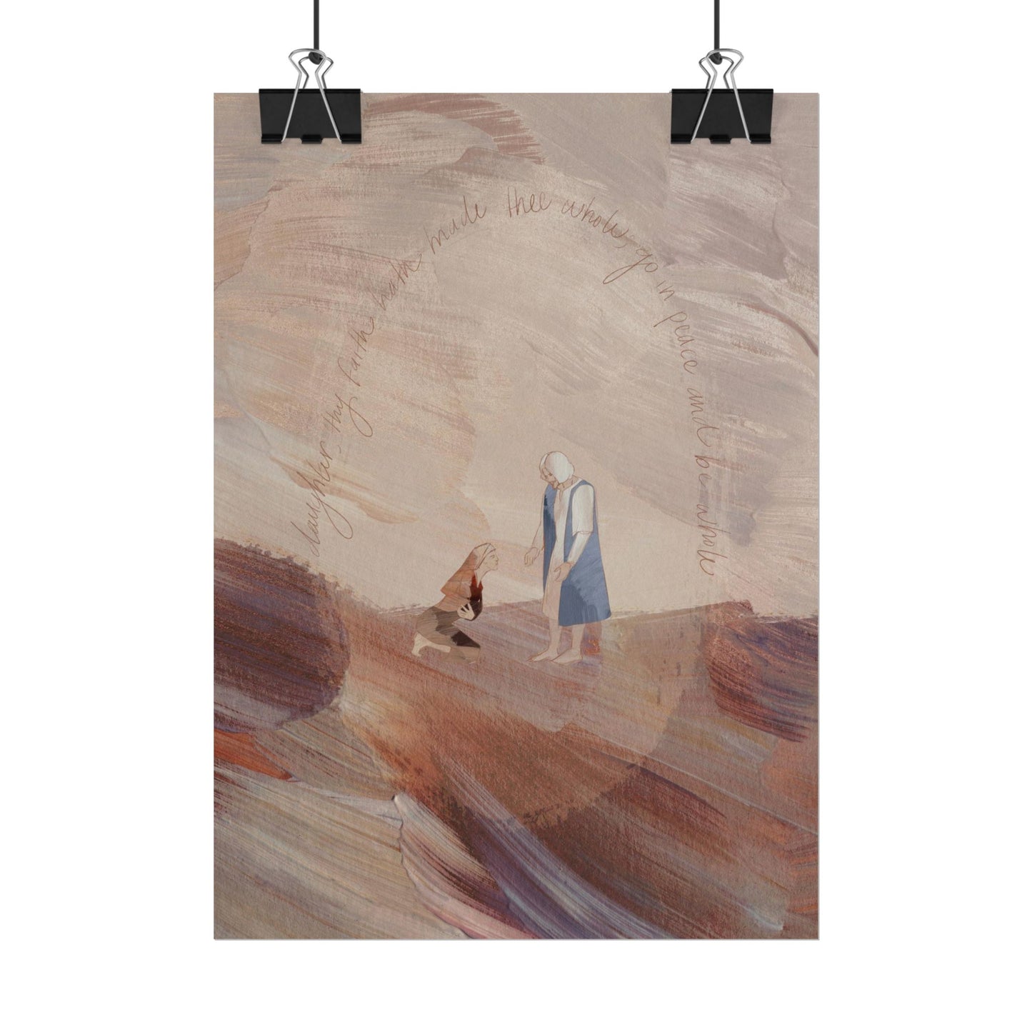 Jesus Heals Woman with an Issue of Blood Art Print