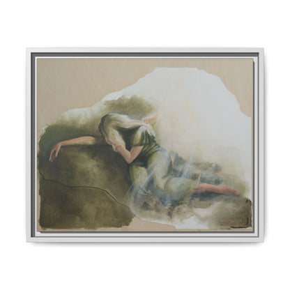 "A Mother's Gethsemane" — Framed Canvas Art Print