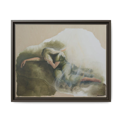 "A Mother's Gethsemane" — Framed Canvas Art Print