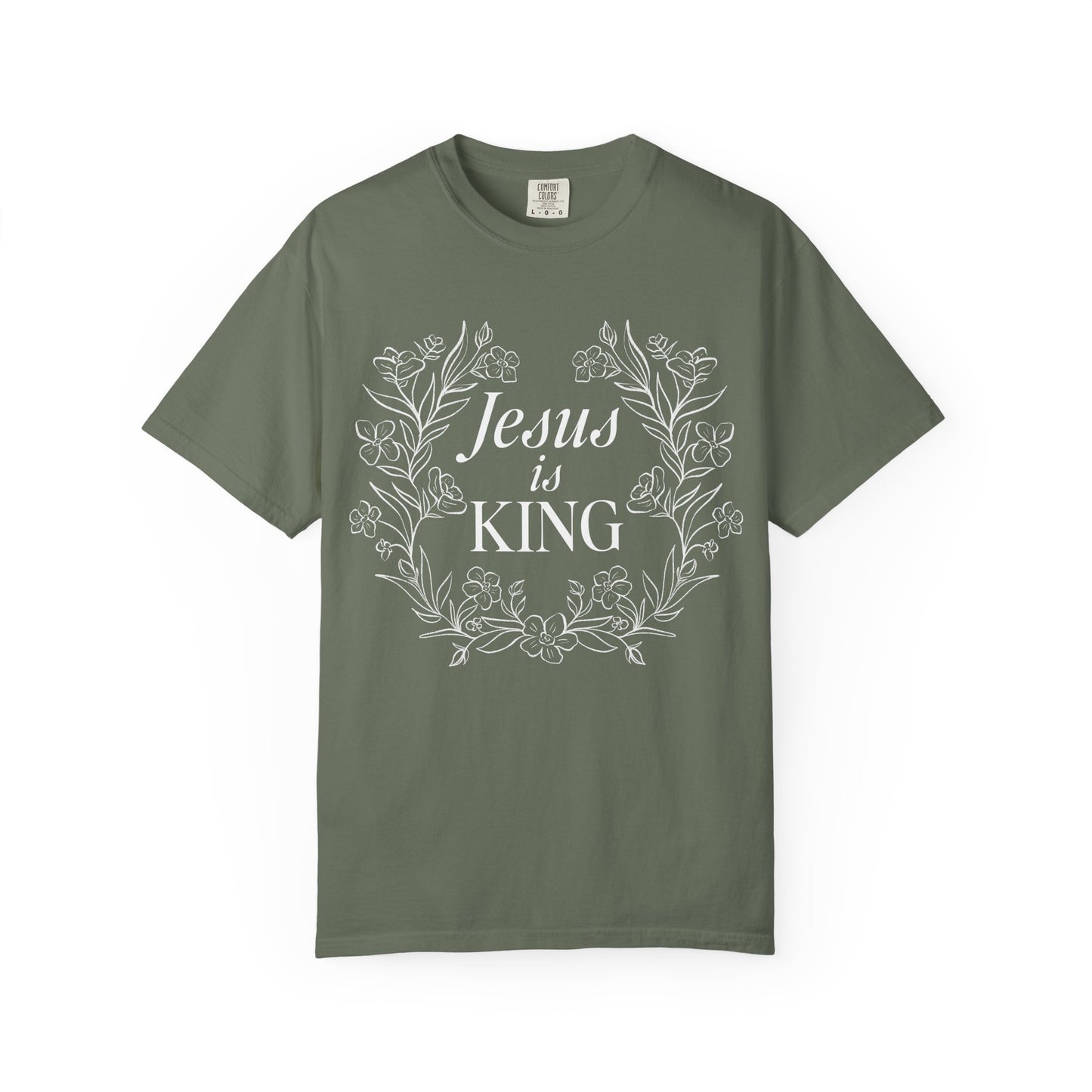 Jesus is King Floral  T-shirt