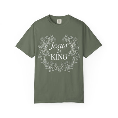 Jesus is King Floral  T-shirt