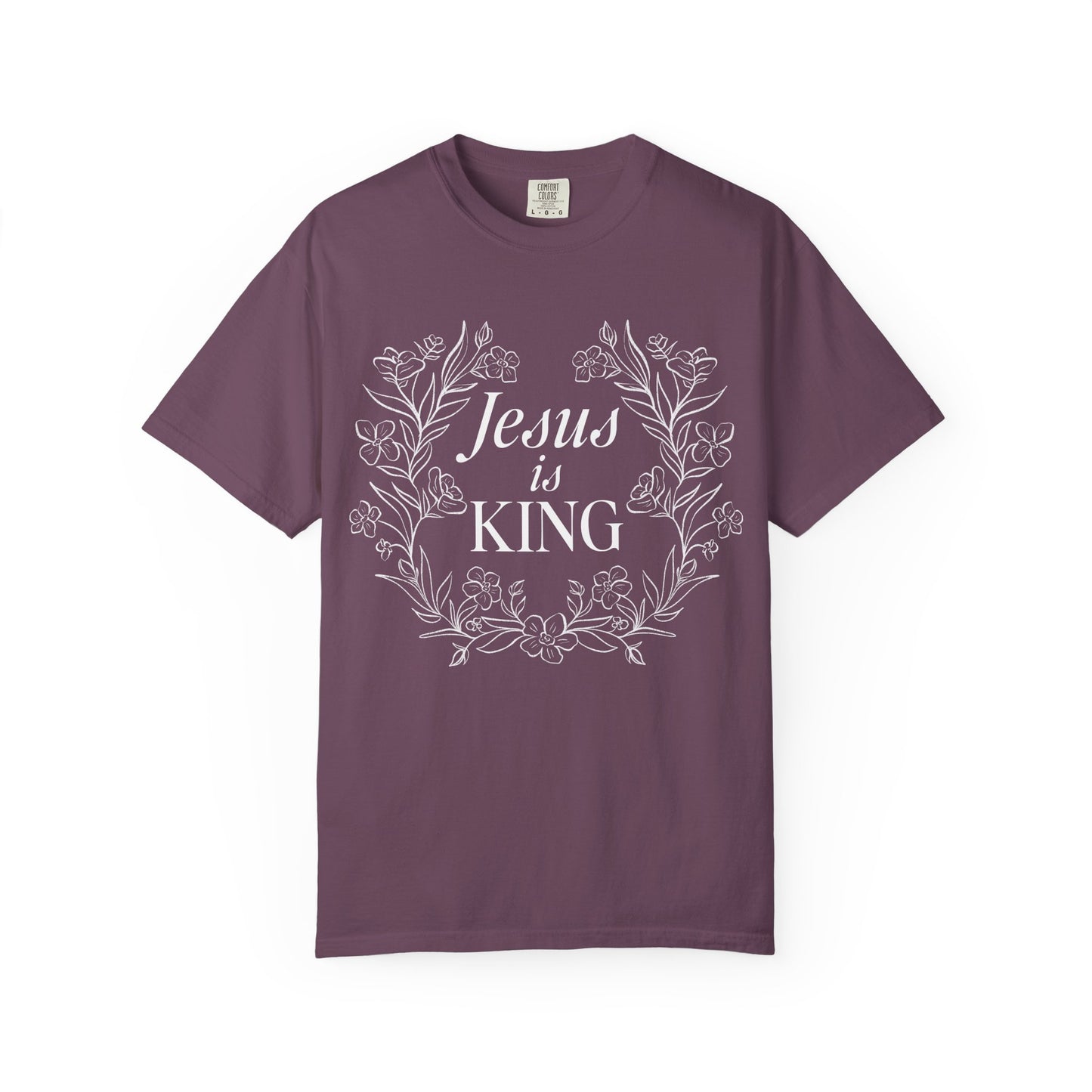 Jesus is King Floral  T-shirt