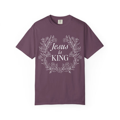 Jesus is King Floral  T-shirt