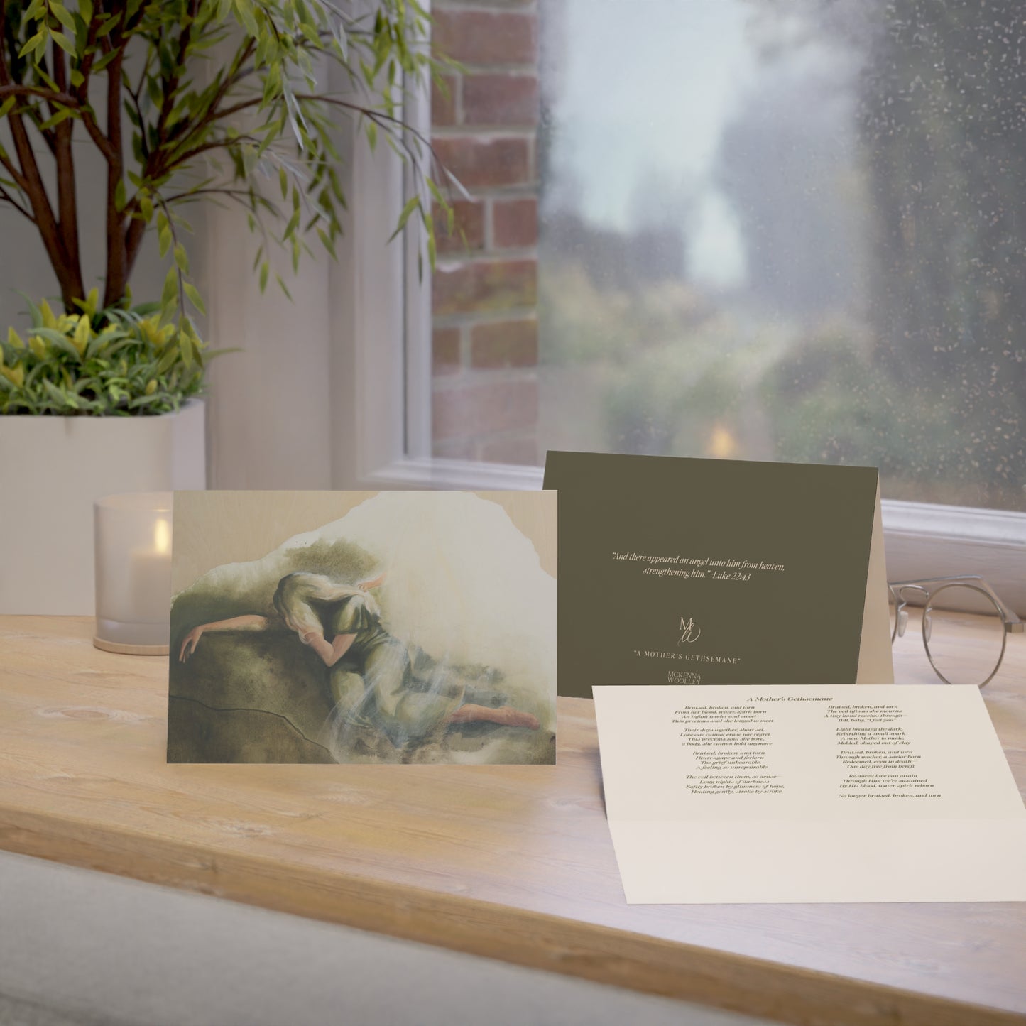 A Mother's Gethsemane Greeting Card with Poem - (Single or Bulk Packs)