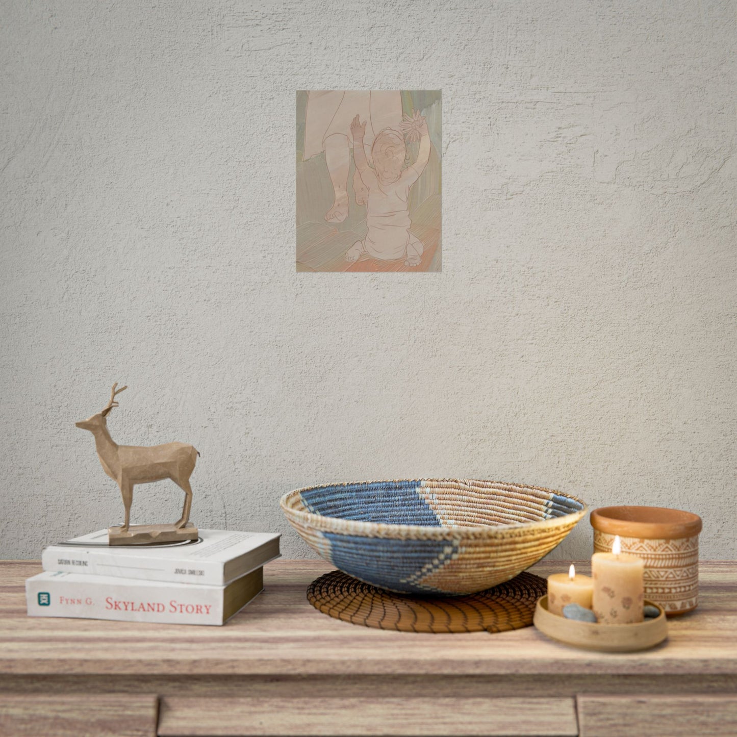 Baby reaching toward Jesus (sunflower in hand) Infant/Child-loss Loss