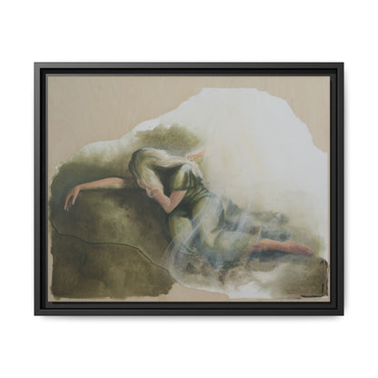 "A Mother's Gethsemane" — Framed Canvas Art Print