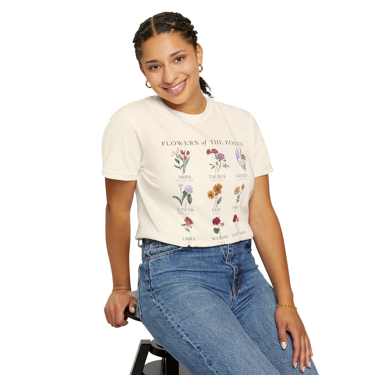 Astrology Flower Garden T-shirt