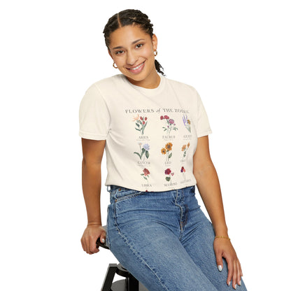 Astrology Flower Garden T-shirt