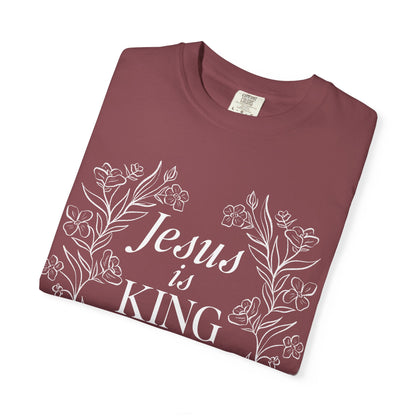 Jesus is King Floral  T-shirt