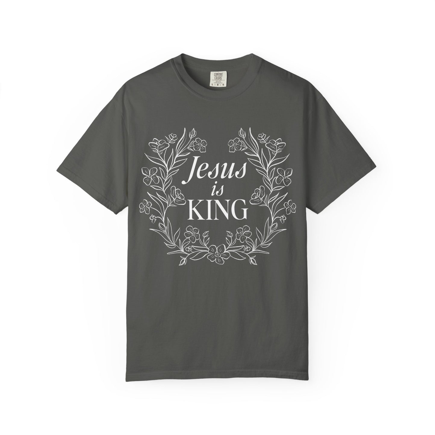 Jesus is King Floral  T-shirt