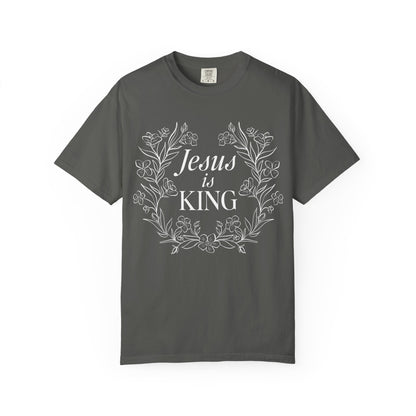 Jesus is King Floral  T-shirt