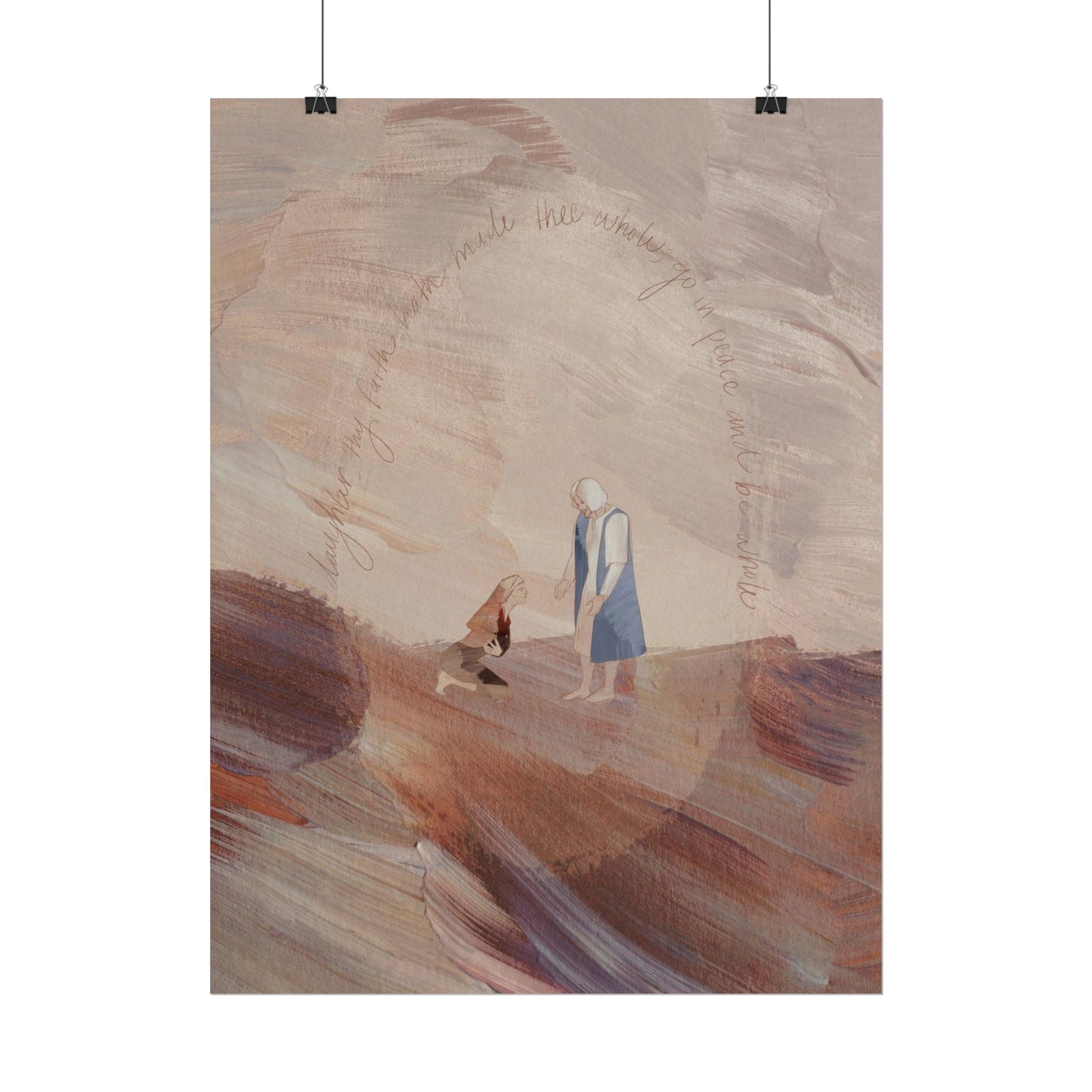 Jesus Heals Woman with an Issue of Blood Art Print