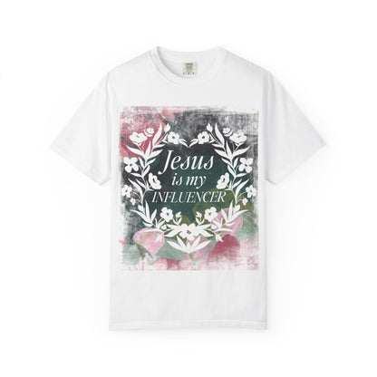 Jesus Is My Influencer Floral T-Shirt