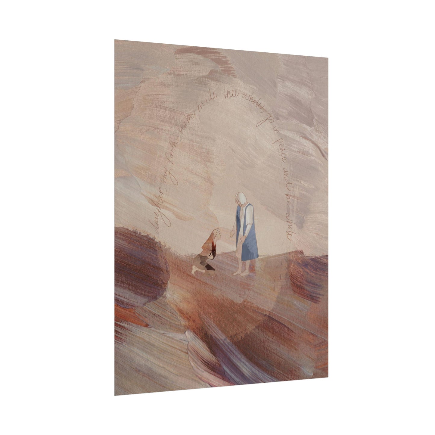 Jesus Heals Woman with an Issue of Blood Art Print