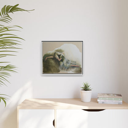 "A Mother's Gethsemane" — Framed Canvas Art Print