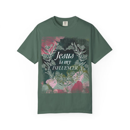 Jesus Is My Influencer Floral T-Shirt