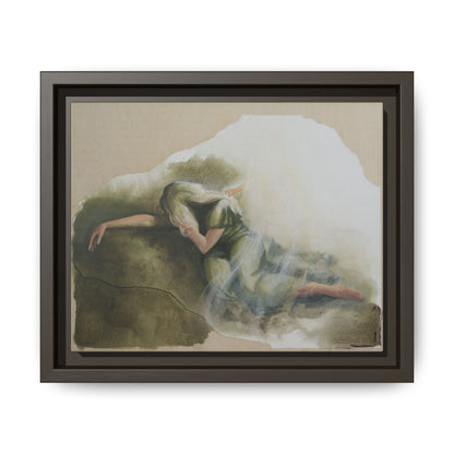 "A Mother's Gethsemane" — Framed Canvas Art Print