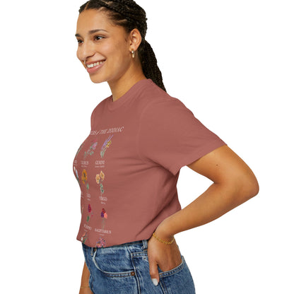 Astrology Flower Garden T-shirt