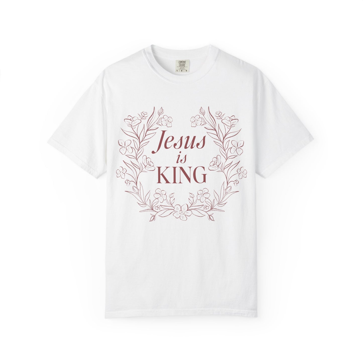 Jesus is King Floral  T-shirt
