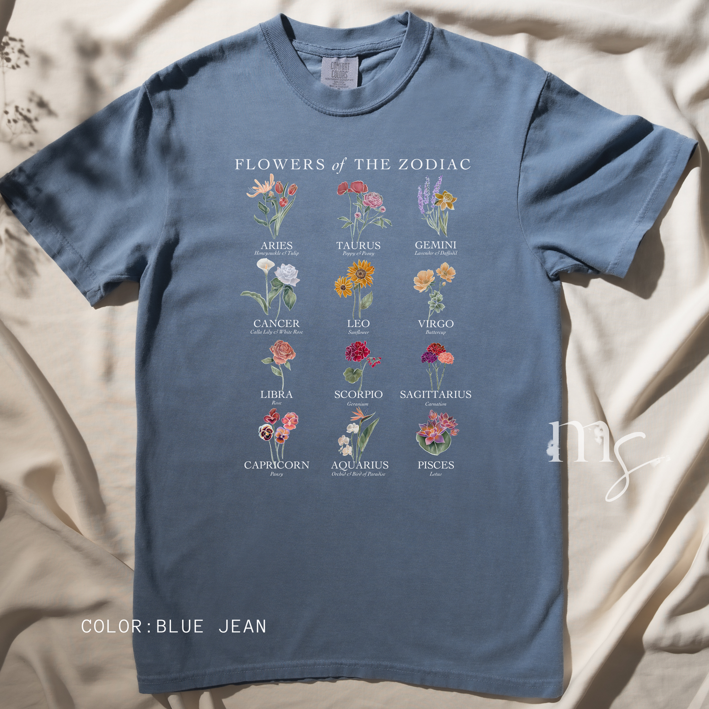 Astrology Flower Garden T-shirt