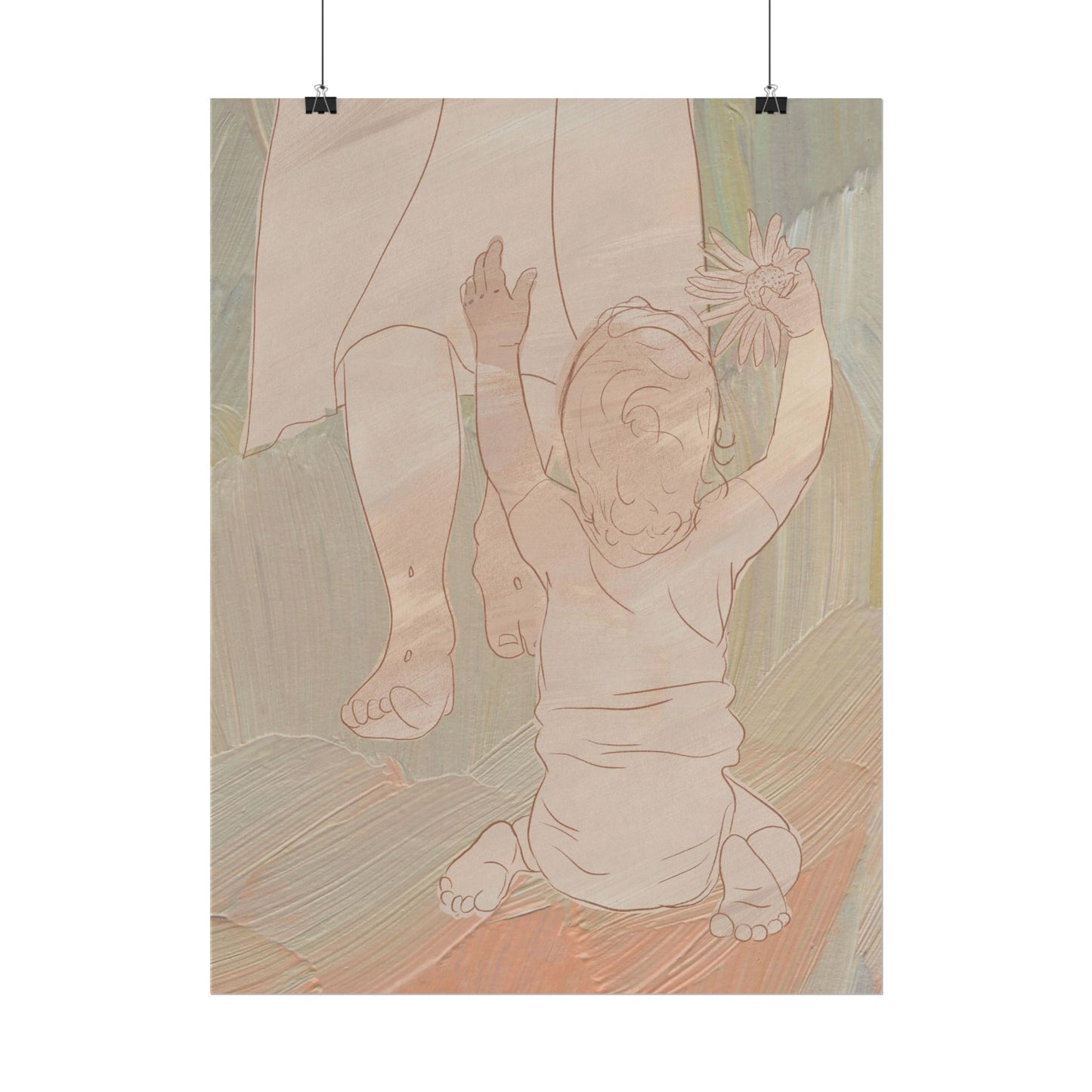 Baby reaching toward Jesus (sunflower in hand) Infant/Child-loss Loss