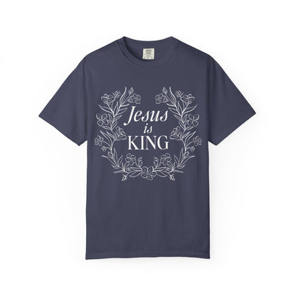 Jesus is King Floral  T-shirt