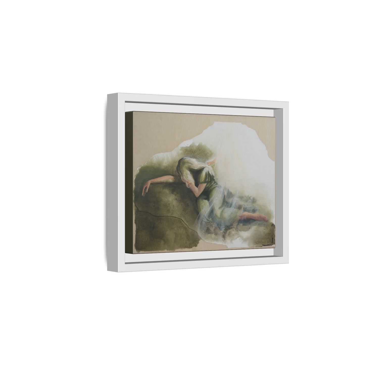 "A Mother's Gethsemane" — Framed Canvas Art Print