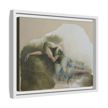 "A Mother's Gethsemane" — Framed Canvas Art Print