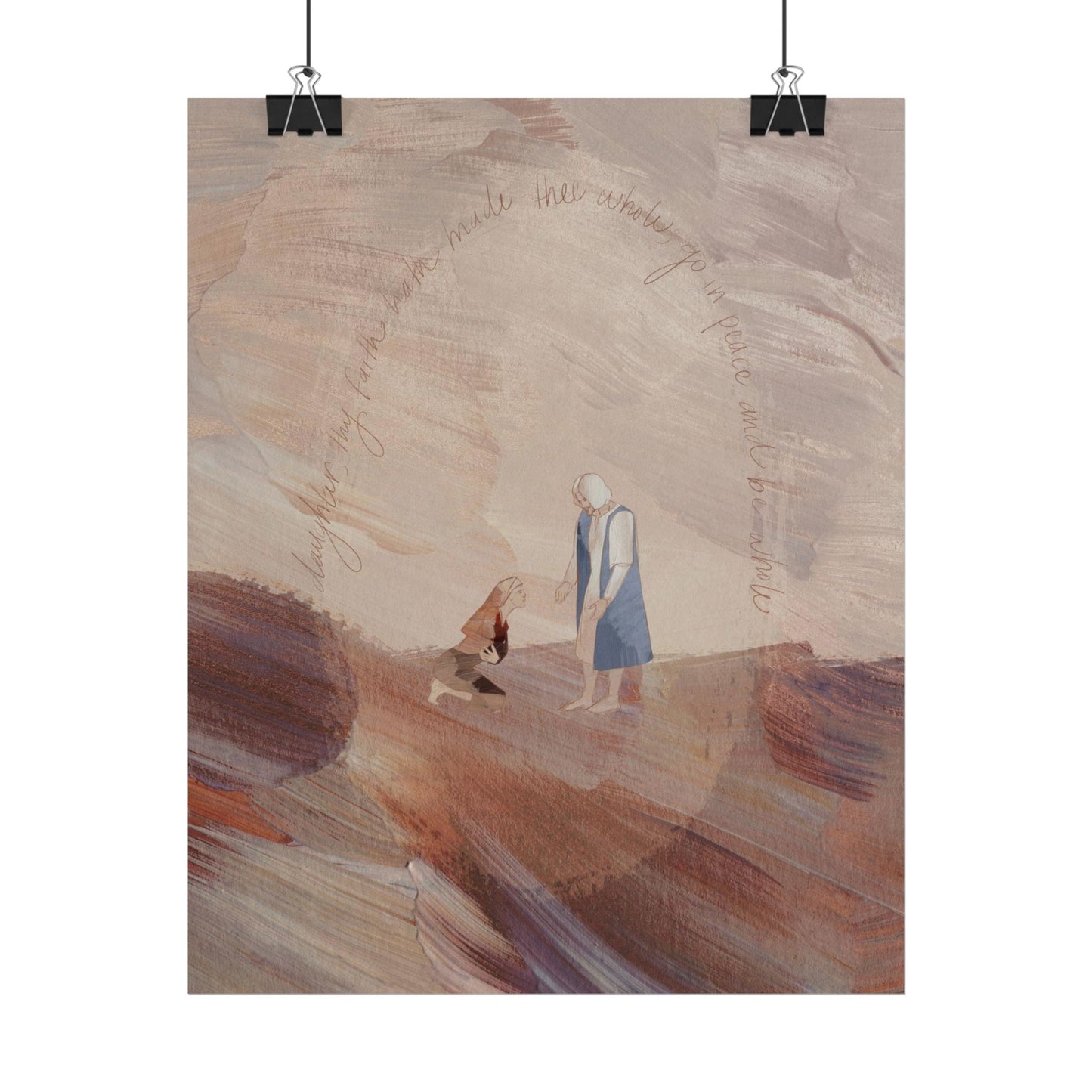 Jesus Heals Woman with an Issue of Blood Art Print