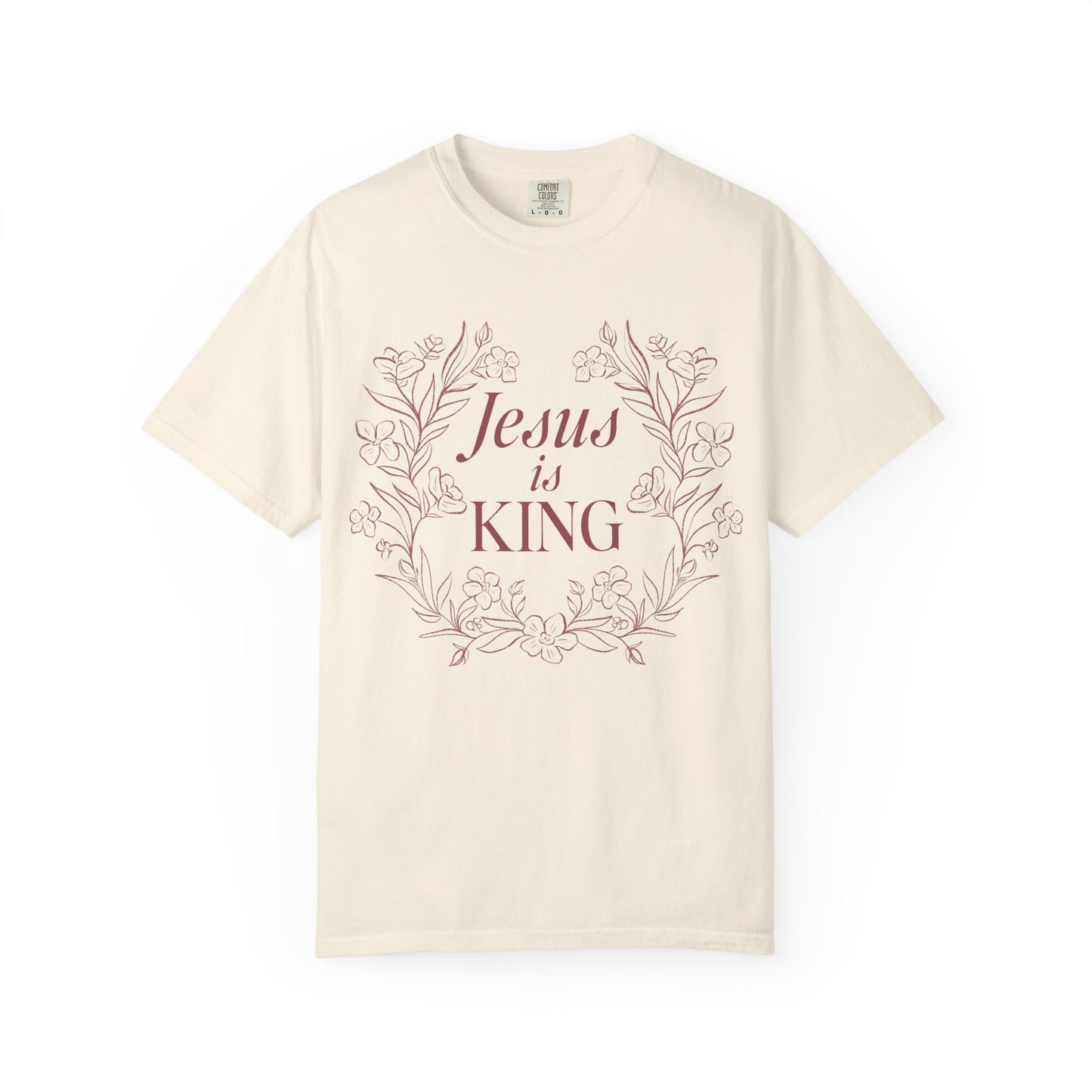 Jesus is King Floral  T-shirt