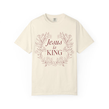 Jesus is King Floral  T-shirt