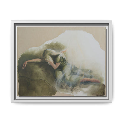 "A Mother's Gethsemane" — Framed Canvas Art Print