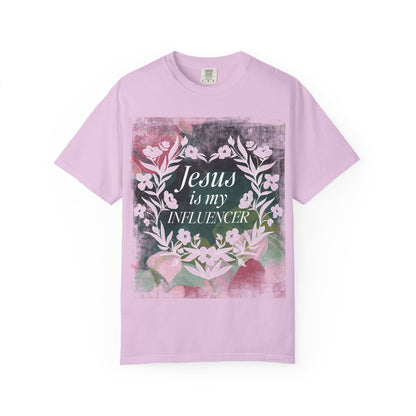 Jesus Is My Influencer Floral T-Shirt
