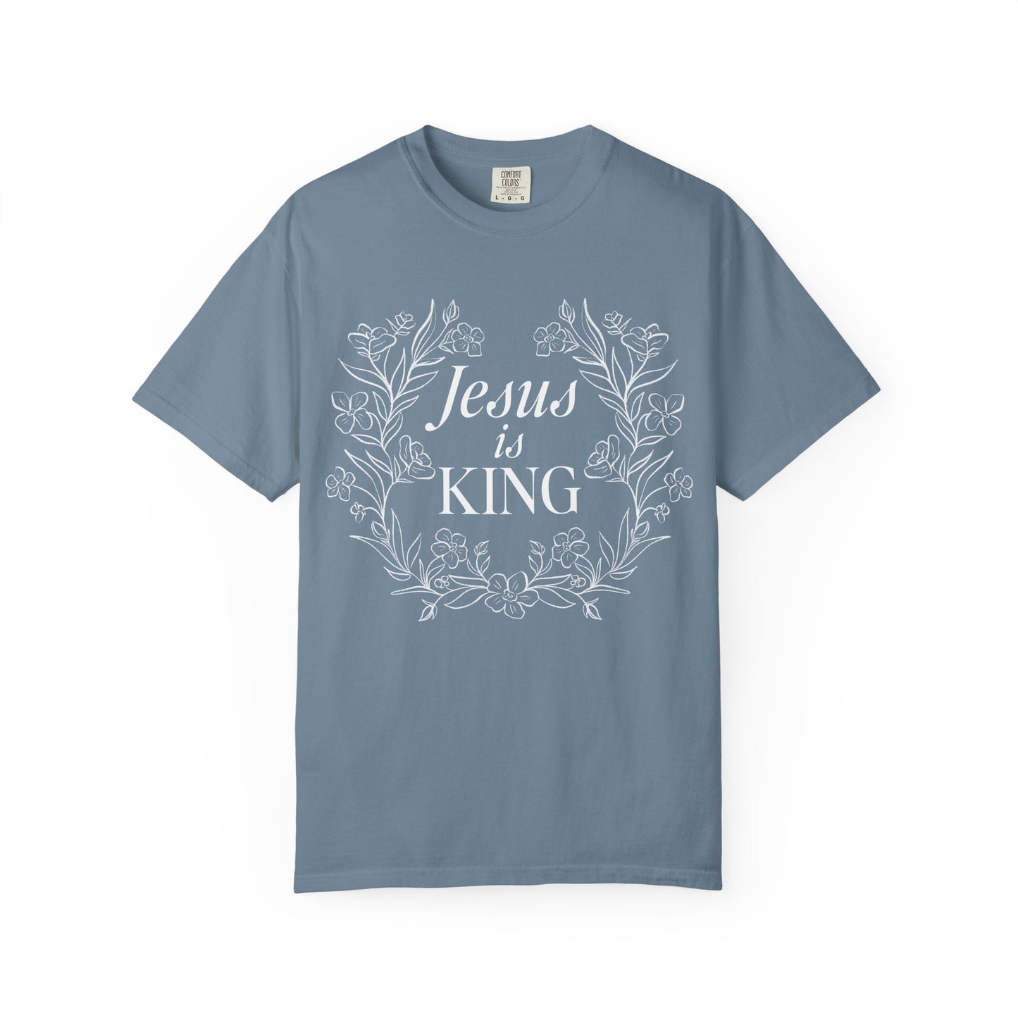 Jesus is King Floral  T-shirt