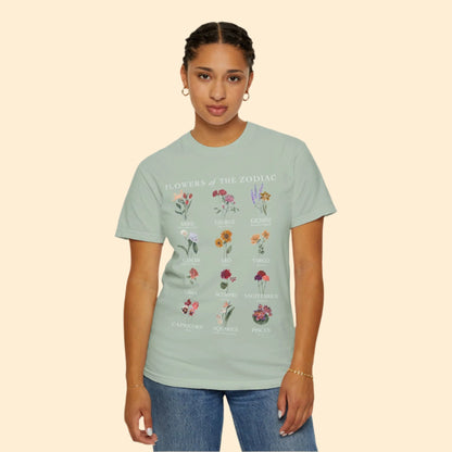 Astrology Flower Garden T-shirt