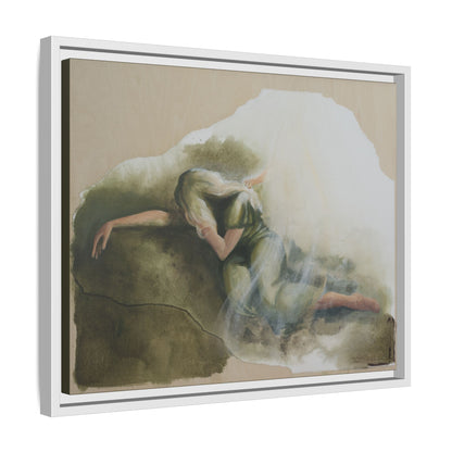 "A Mother's Gethsemane" — Framed Canvas Art Print