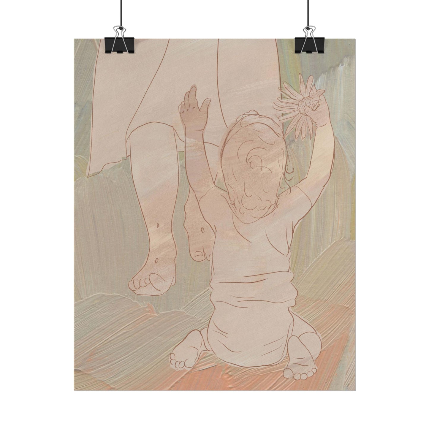 Baby reaching toward Jesus (sunflower in hand) Infant/Child-loss Loss