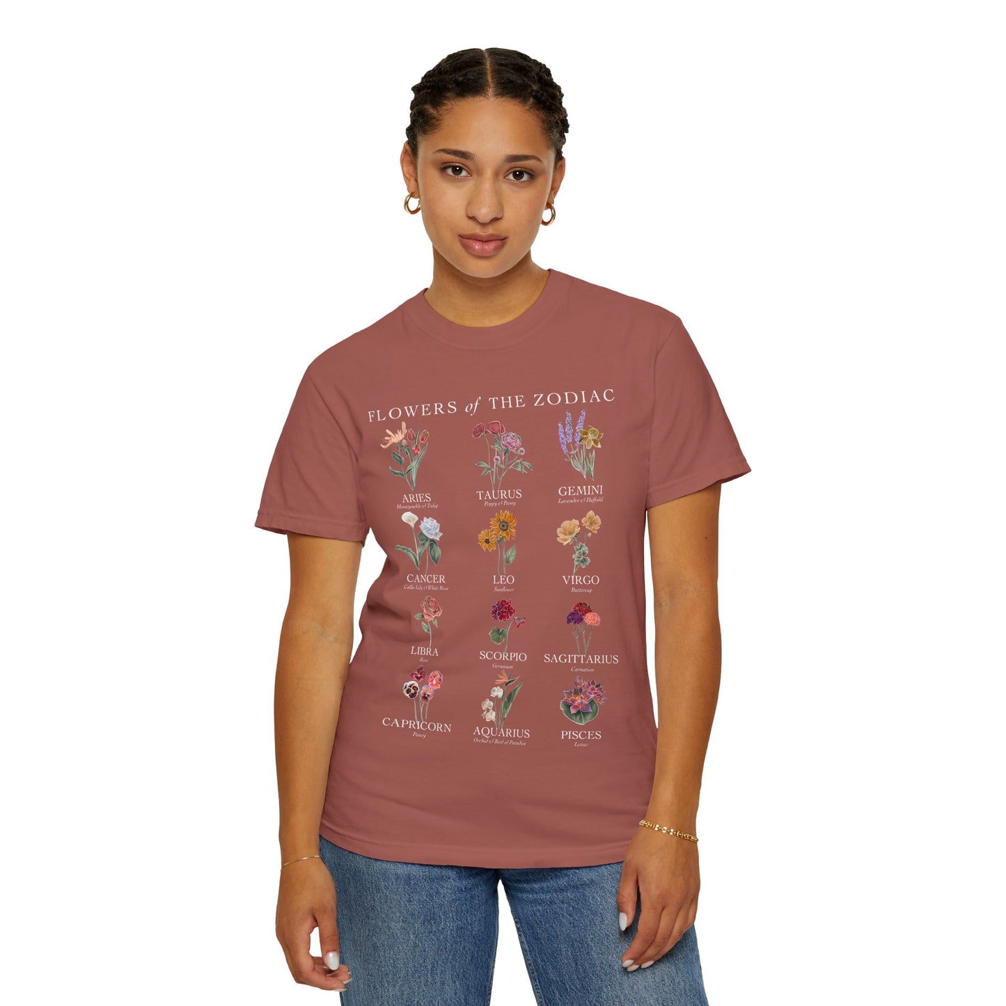 Astrology Flower Garden T-shirt