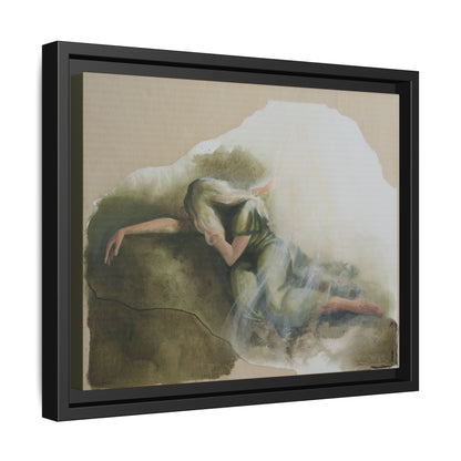 "A Mother's Gethsemane" — Framed Canvas Art Print
